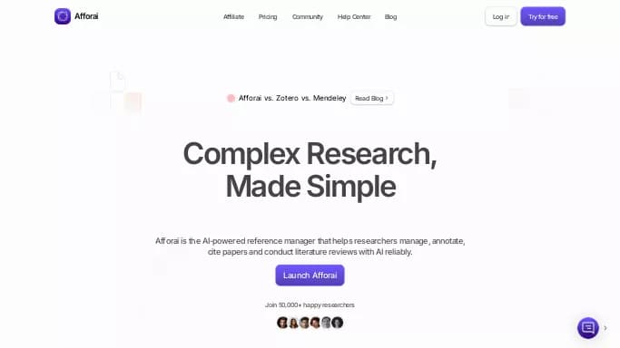 Afforai — платная нейросеть   — чат-бот,  для научно-исследовательской деятельности,  для помощи в образовании. Бесплатная версия с ограниченным функционалом, есть платные тарифы.