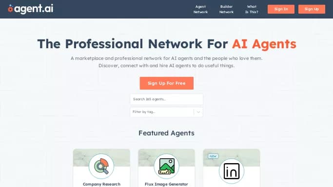 Agent.ai — бесплатная нейросеть  , автономные ИИ (AGI). 