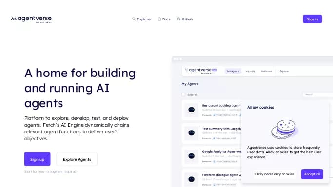 AgentVerse — платная нейросеть  , автономные ИИ (AGI), для помощи в автоматизации,  для маркетинга. 