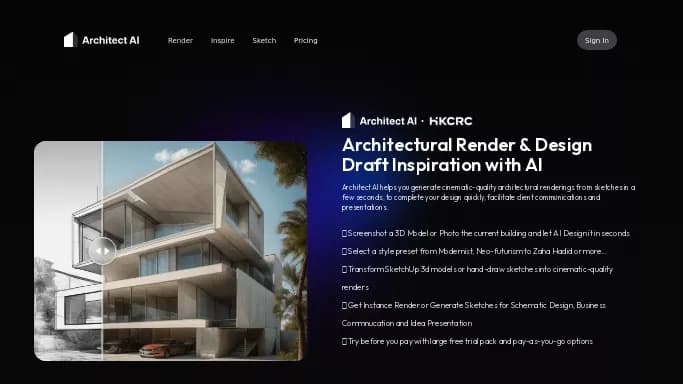 Architect AI — платная нейросеть   для дизайна. Бесплатная версия с ограниченным функционалом, есть платные тарифы.