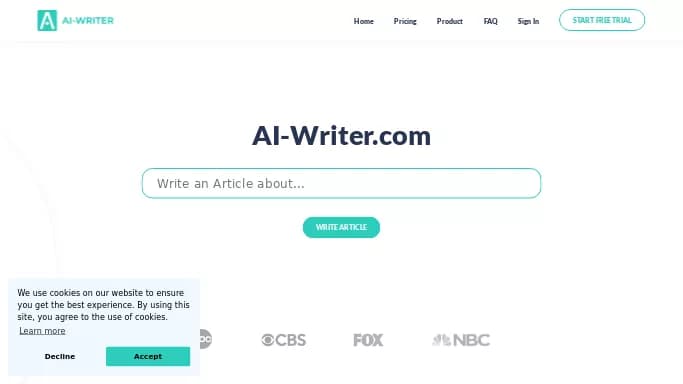 AI-Writer — бесплатная нейросеть   для копирайтинга. Бесплатная версия с ограниченным функционалом, есть платные тарифы.