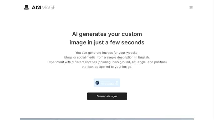 AI2image — бесплатная нейросеть   для дизайна,  для создания изображений,  для SMM. Бесплатная версия с ограниченным функционалом, есть платные тарифы.