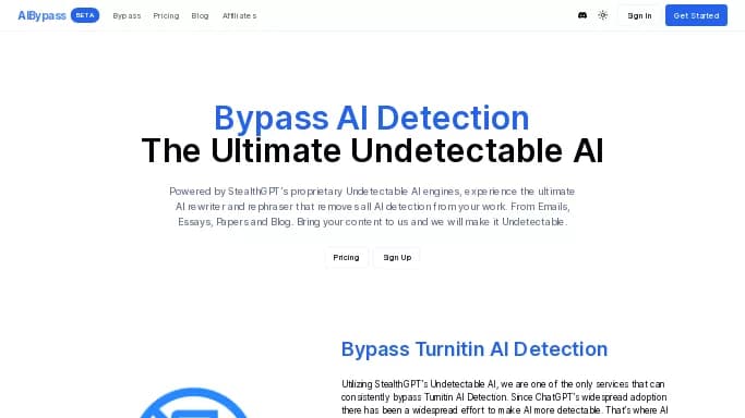 AI Bypass — платная нейросеть   для написания текста. Бесплатная версия с ограниченным функционалом, есть платные тарифы.