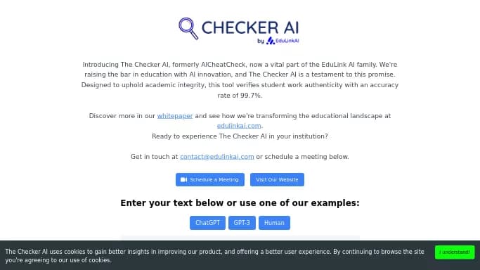 AICheatCheck — бесплатная нейросеть   для определения ИИ,  для копирайтинга,  для помощи в образовании. 