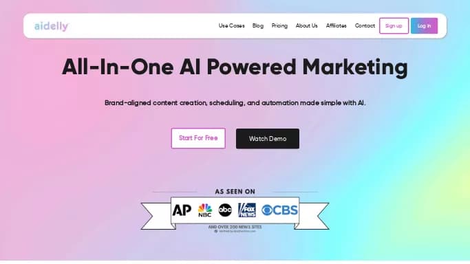 Aidelly — бесплатная нейросеть   для маркетинга,  для SMM. Бесплатная версия с ограниченным функционалом, есть платные тарифы.