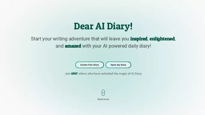 AI Diary — бесплатная нейросеть   для повышения продуктивности, для помощи в автоматизации. Бесплатная версия с ограниченным функционалом, есть платные тарифы.