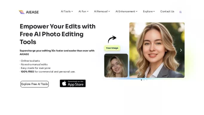 AIEase — бесплатная нейросеть   для редактирования изображений. 