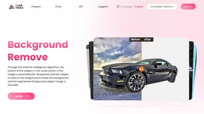 AILab Tools — бесплатная нейросеть   для редактирования изображений. Бесплатная версия с ограниченным функционалом, есть платные тарифы.