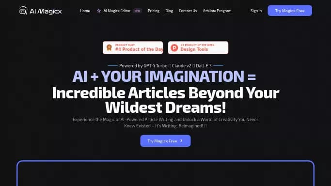 AI Magicx — бесплатная нейросеть   для написания текста,  для копирайтинга. Бесплатная версия с ограниченным функционалом, есть платные тарифы.