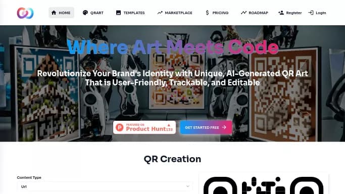 AIQrArt — бесплатная нейросеть   для создания изображений. Бесплатная версия с ограниченным функционалом, есть платные тарифы.