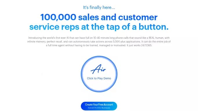 Air.ai — платная нейросеть   для маркетинга. Бесплатная версия с ограниченным функционалом, есть платные тарифы.