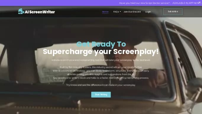 AI Screenwriter — бесплатная нейросеть   для сторителлинга. Бесплатная версия с ограниченным функционалом, есть платные тарифы.
