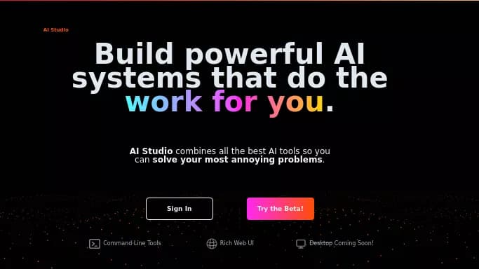 AIStudio — бесплатная нейросеть   для no Code/Low Code разработки. Бесплатная версия с ограниченным функционалом, есть платные тарифы.