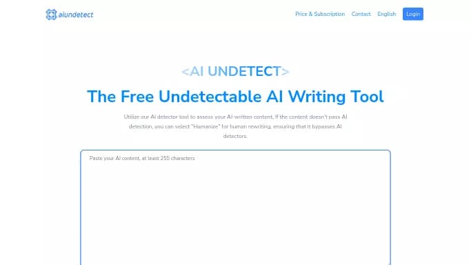 AIundetect — бесплатная нейросеть   для определения ИИ,  для копирайтинга. Бесплатная версия с ограниченным функционалом, есть платные тарифы.