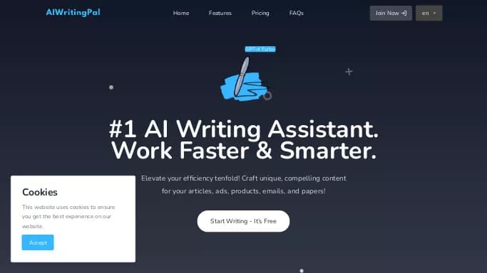 AIWritingPal — бесплатная нейросеть   для написания текста. Бесплатная версия с ограниченным функционалом, есть платные тарифы.