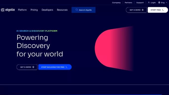 Algolia — бесплатная нейросеть   для поиска. Бесплатная версия с ограниченным функционалом, есть платные тарифы.