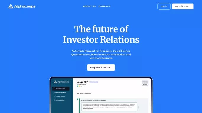 AlphaLoops — платная нейросеть   для работы с финансами. 