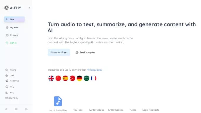 Alphy — бесплатная нейросеть   для суммаризации текста,  для повышения продуктивности,  для помощи в образовании. 