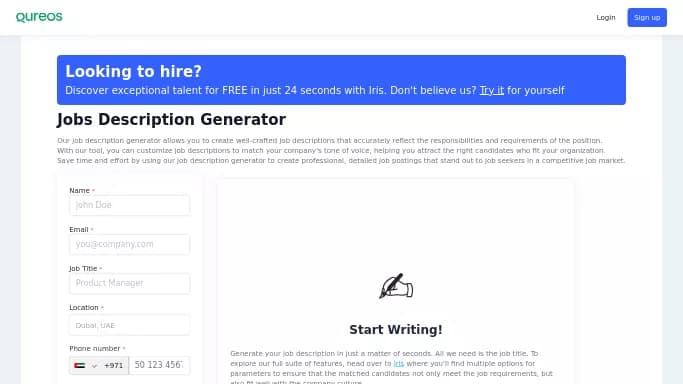 Queros — бесплатная нейросеть   помогающие в управлении персоналом. 