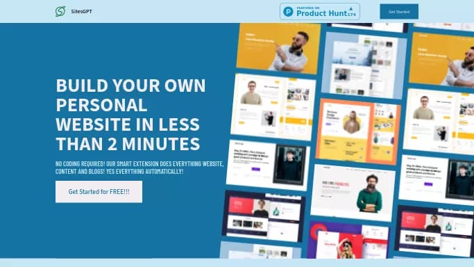 SitesGPT — бесплатная нейросеть   для дизайна. 