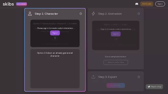 Skibs.co — бесплатная нейросеть   для 3D и анимации. 