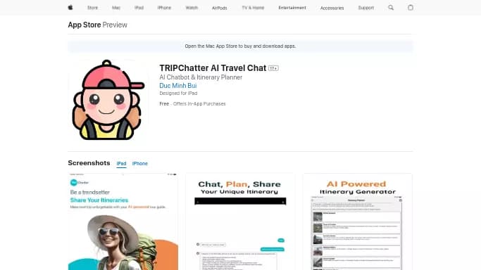 AI Chat Travel Assistant — бесплатная нейросеть   для путешествий. Бесплатная версия с ограниченным функционалом, есть платные тарифы.