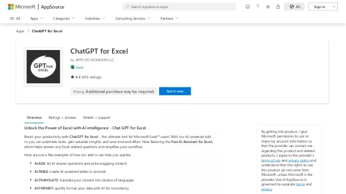 ChatGPT for Excel — бесплатная нейросеть   для таблиц и PDF,  для повышения продуктивности. 