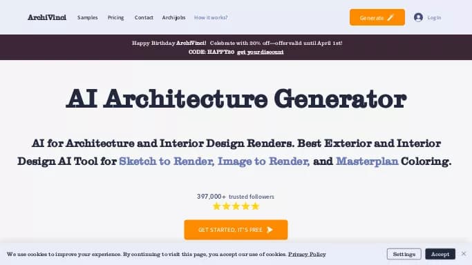ArchiVinci — платная нейросеть   в сфере недвижимости и архитектуры. 