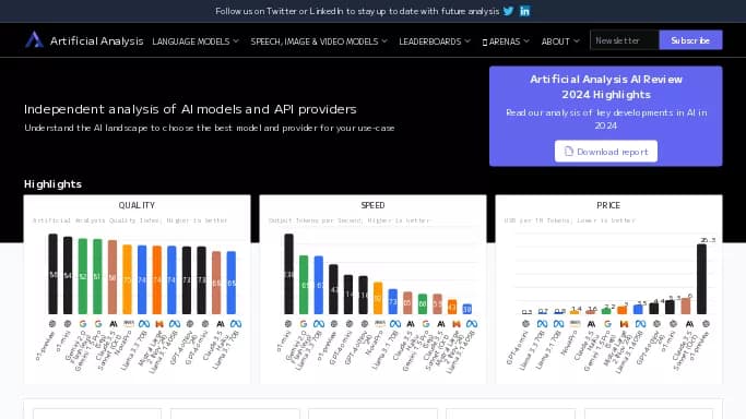Artificial Analysis — бесплатная нейросеть   для анализа данных,  для разработки программного обеспечения. 