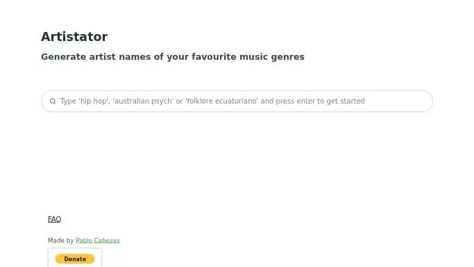 Artistator — бесплатная нейросеть   для повышения продуктивности,  для создания музыки. 