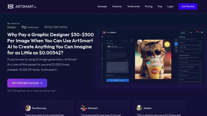 ARTSMART AI — бесплатная нейросеть   для создания изображений. Бесплатная версия с ограниченным функционалом, есть платные тарифы.