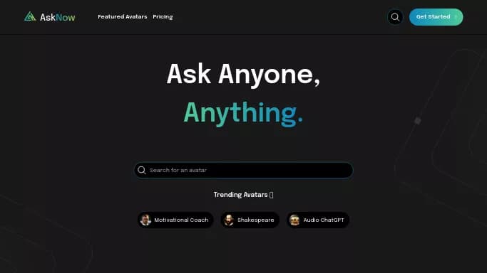 AskNow — бесплатная нейросеть   для развлечений. 