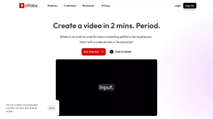 Atlabs — бесплатная нейросеть   для создания видео. Бесплатная версия с ограниченным функционалом, есть платные тарифы.