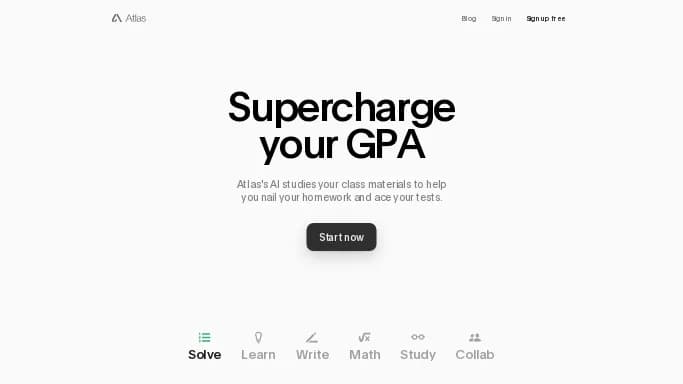 Atlas — платная нейросеть   для помощи в образовании,  для суммаризации текста,  для повышения продуктивности. 