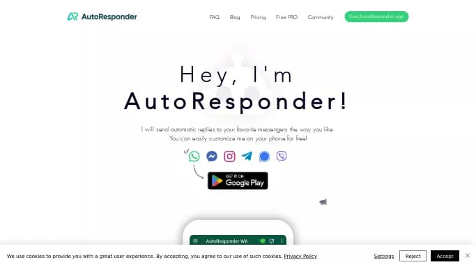 AutoResponder — платная нейросеть  для помощи в автоматизации,  — чат-бот. 