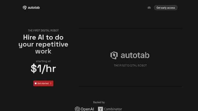 Autotab AI — платная нейросеть  , автономные ИИ (AGI). Бесплатная версия с ограниченным функционалом, есть платные тарифы.
