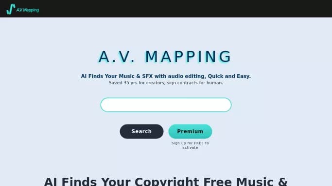 A.V. Mapping — бесплатная нейросеть   для создания музыки. Бесплатная версия с ограниченным функционалом, есть платные тарифы.