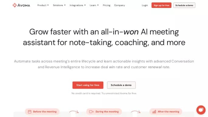 Avoma — бесплатная нейросеть   для маркетинга. Бесплатная версия с ограниченным функционалом, есть платные тарифы.