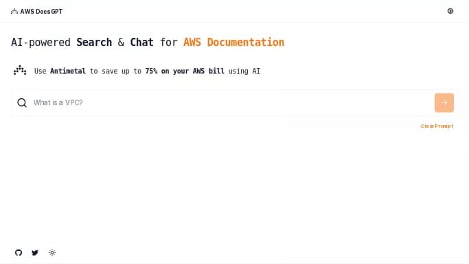 AWS Docs GPT — бесплатная нейросеть   для поиска. 