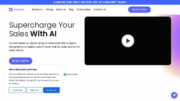 B2B Rocket — платная нейросеть   для маркетинга,  для работы с электронной почтой. Бесплатная версия с ограниченным функционалом, есть платные тарифы.