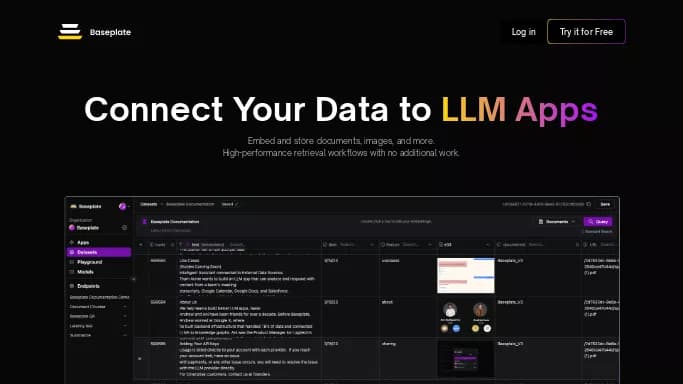 Baseplate — бесплатная нейросеть   для повышения продуктивности, для помощи в автоматизации. 