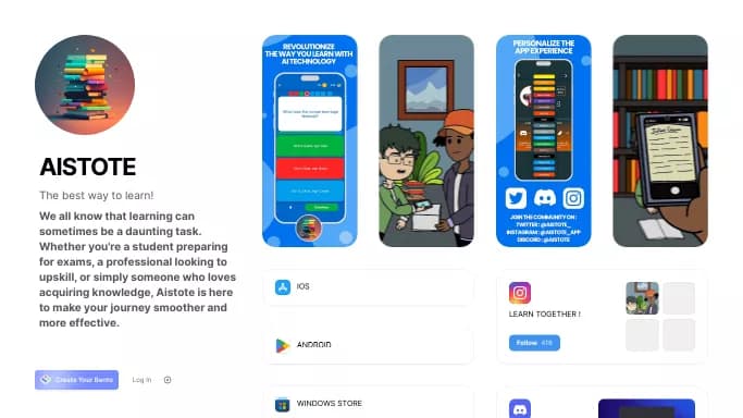 Aistote — бесплатная нейросеть   для помощи в образовании. Бесплатная версия с ограниченным функционалом, есть платные тарифы.