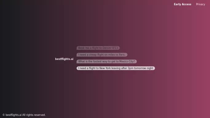 Bestflights — бесплатная нейросеть   для путешествий. 