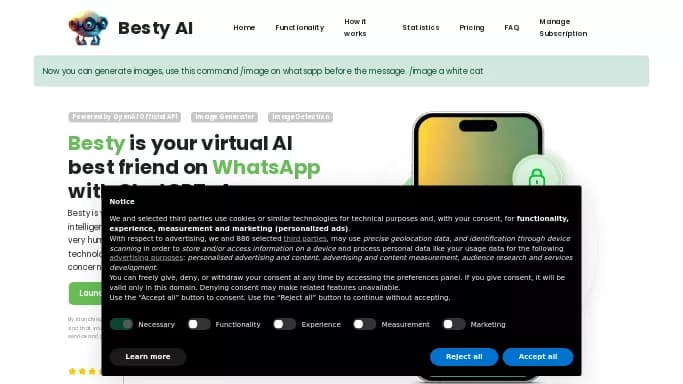 Besty AI — бесплатная нейросеть   для повышения продуктивности, для помощи в автоматизации. Бесплатная версия с ограниченным функционалом, есть платные тарифы.