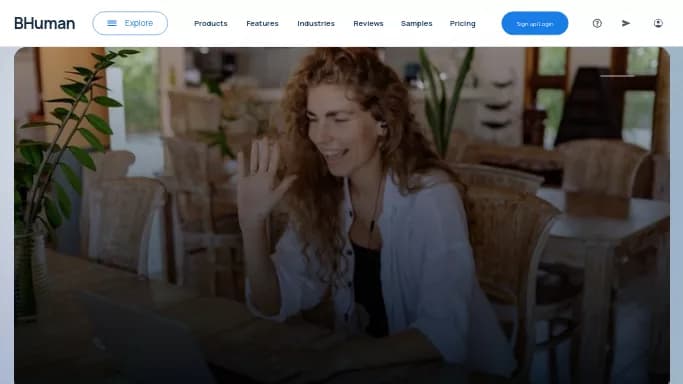 BHuman — бесплатная нейросеть   для редактирования видео. Бесплатная версия с ограниченным функционалом, есть платные тарифы.