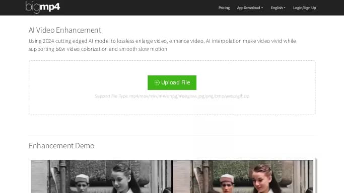 Bigmp4 — платная нейросеть   для редактирования видео. Бесплатная версия с ограниченным функционалом, есть платные тарифы.