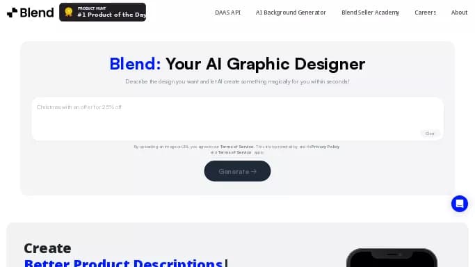 Blend Now — бесплатная нейросеть   для дизайна. Бесплатная версия с ограниченным функционалом, есть платные тарифы.