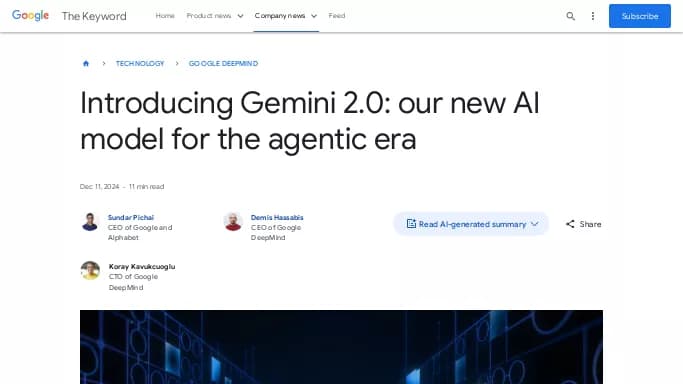 Gemini 2.0 — бесплатная нейросеть  , модели LLM. 