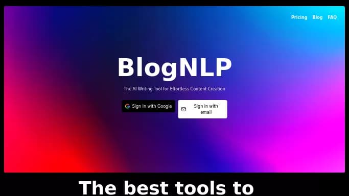 BlogNLP — бесплатная нейросеть   для написания текста,  для копирайтинга. 