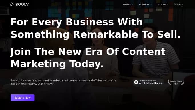 Boolv — бесплатная нейросеть   для маркетинга,  для редактирования видео. 